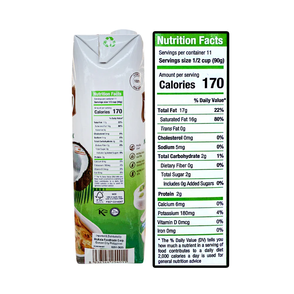 Vico Coconut Rich Milk 1L - Image 2