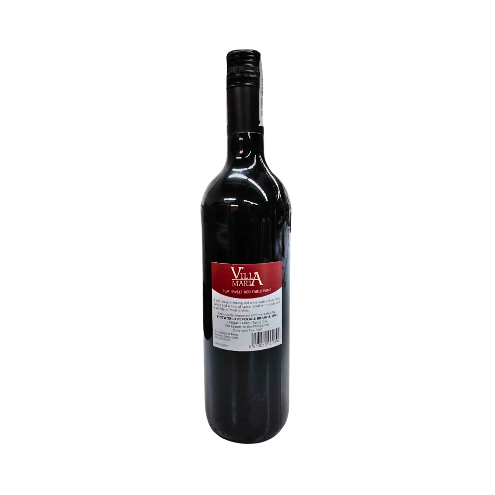 Villa Maria Semi Sweet Red Wine 750ml - Image 3