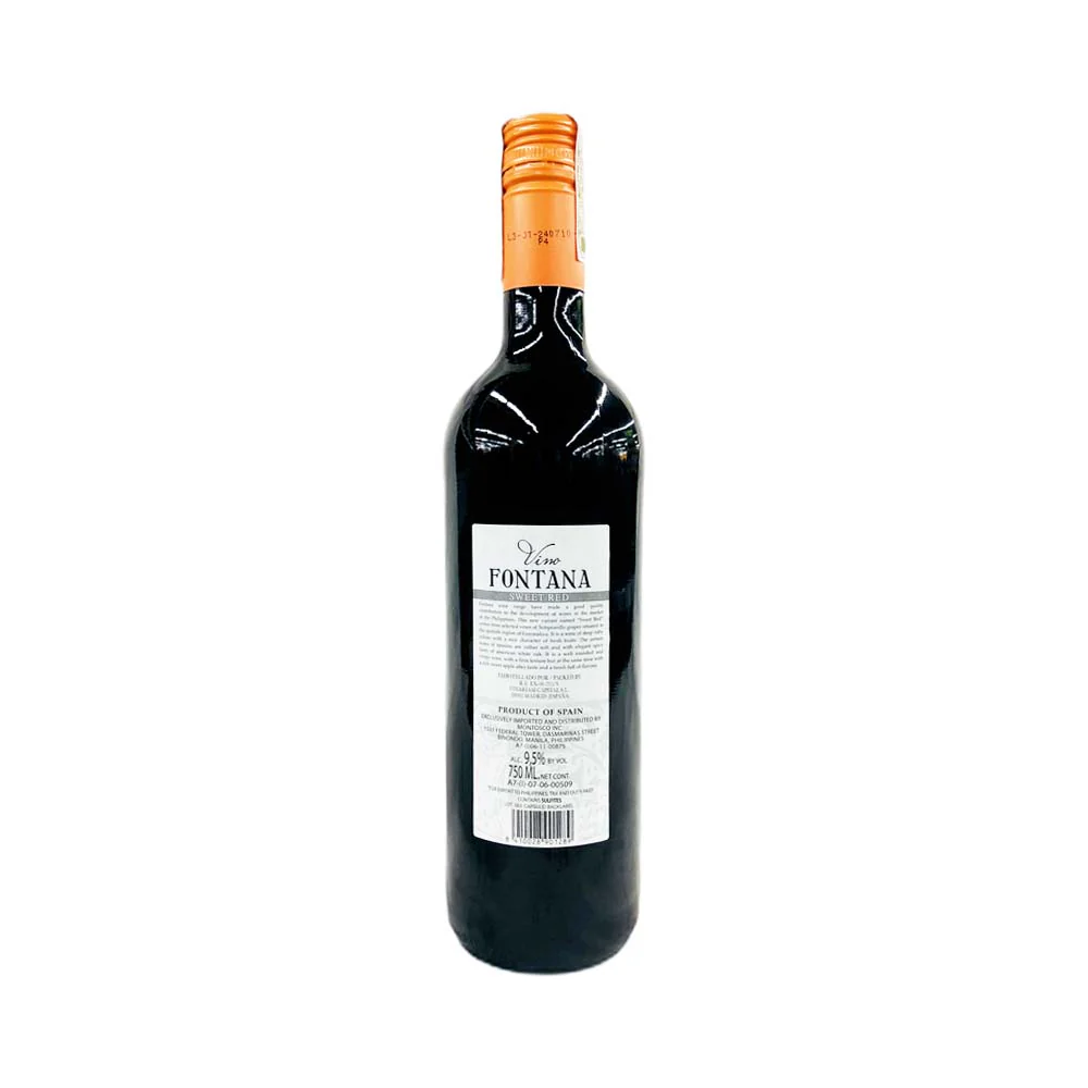 Vino Fontana Sweet Red Wine 750ml - Image 3