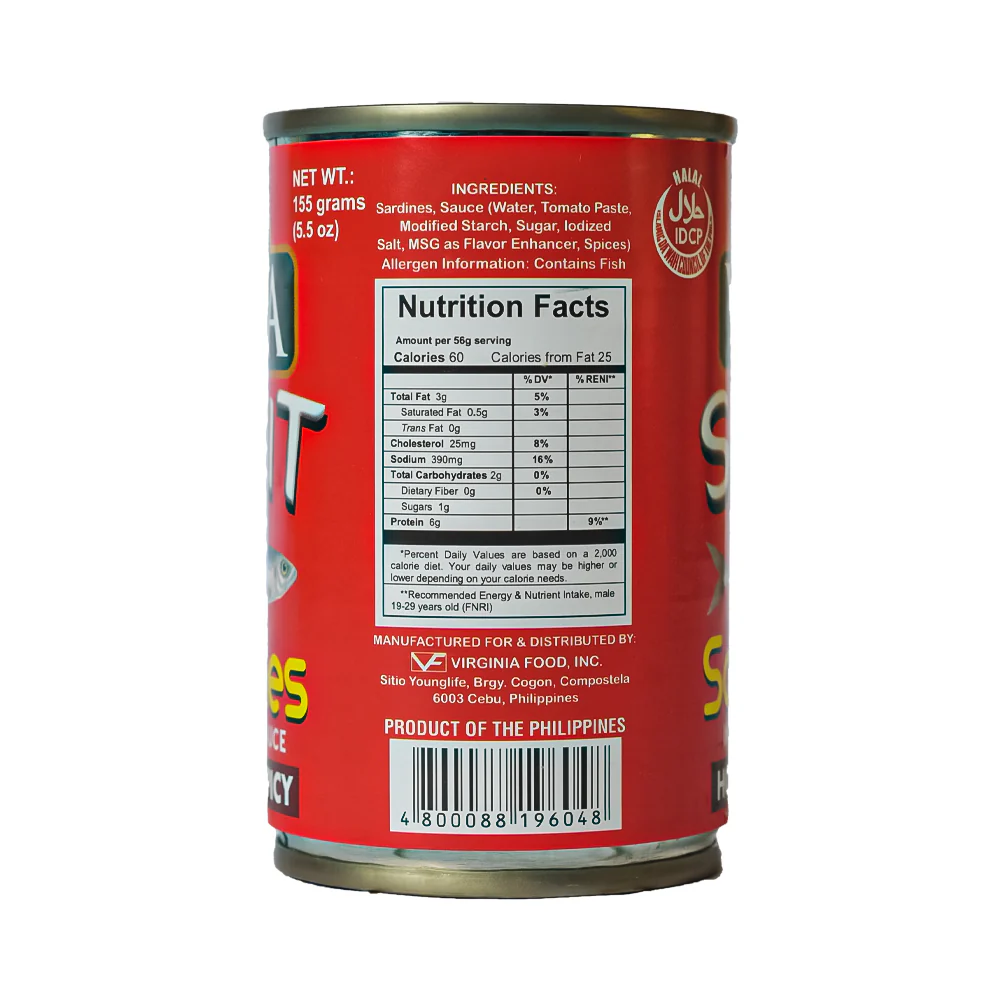 Vinta Sulit Sardines In Tomato Sauce Hot And Spicy 155g - Image 2