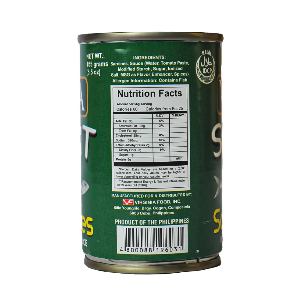 Vinta Sulit Sardines In Tomato Sauce Regular 155g - Image 2