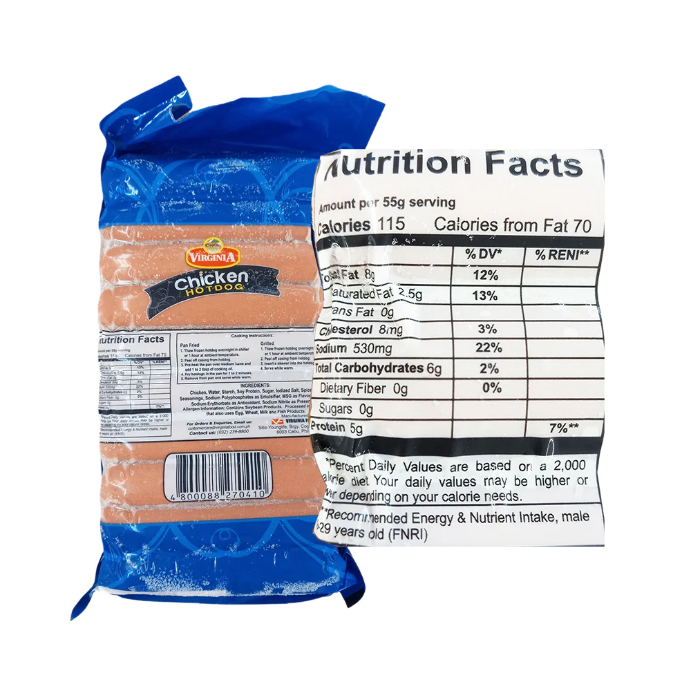 Virginia Chicken Hotdog Jumbo 1kg - Image 2