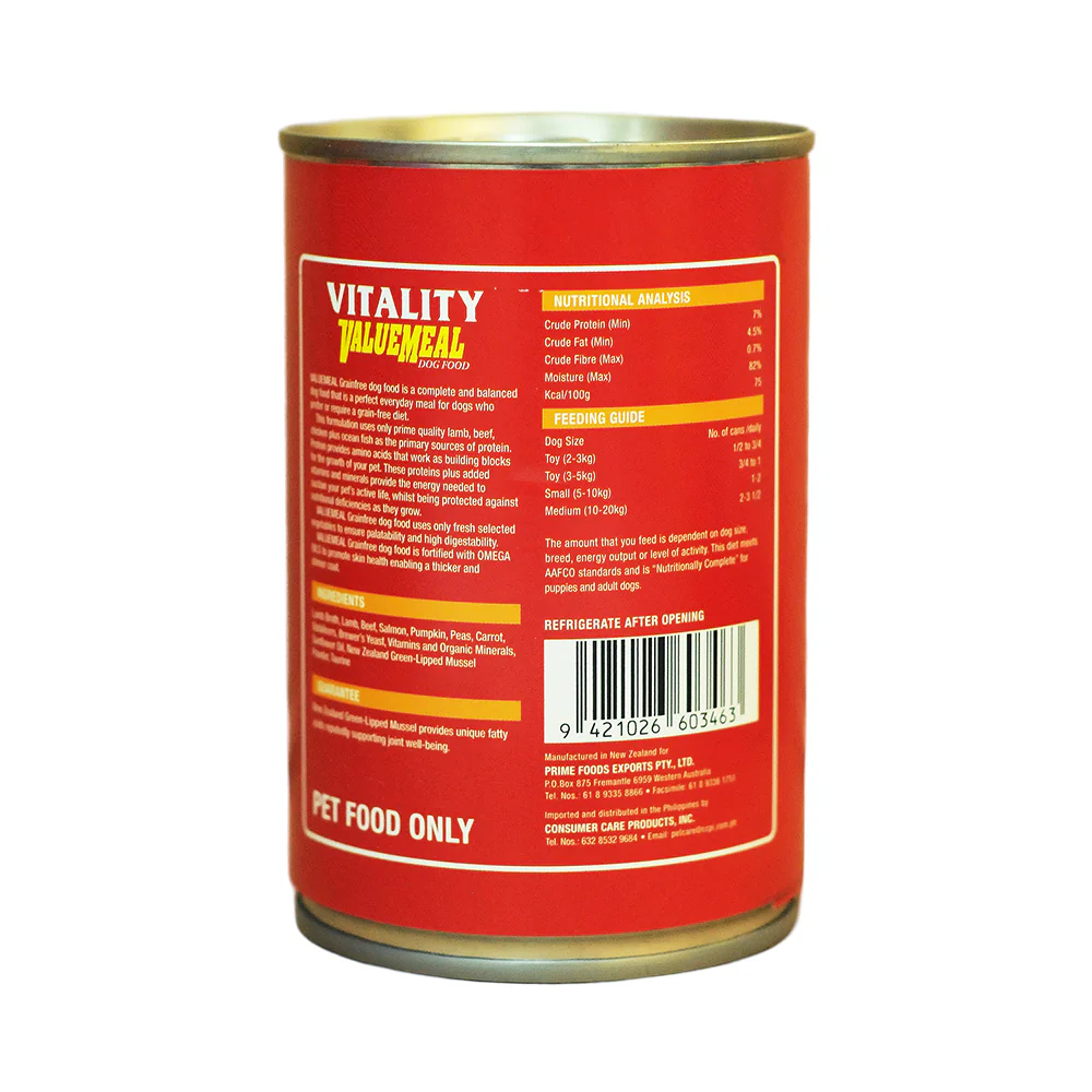 Vitality Valuemeal Dog Food Grain Free - Image 2