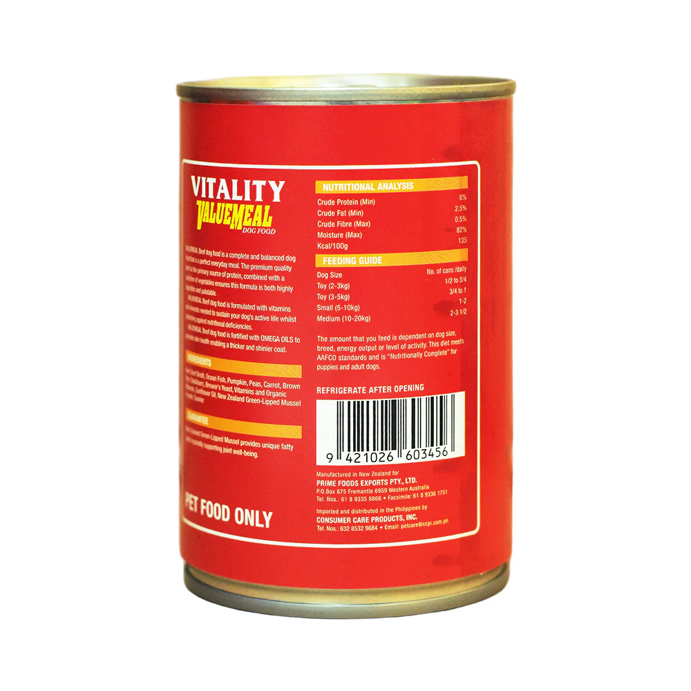 Vitality Valuemeal Dog Food Tender Beef - Image 2