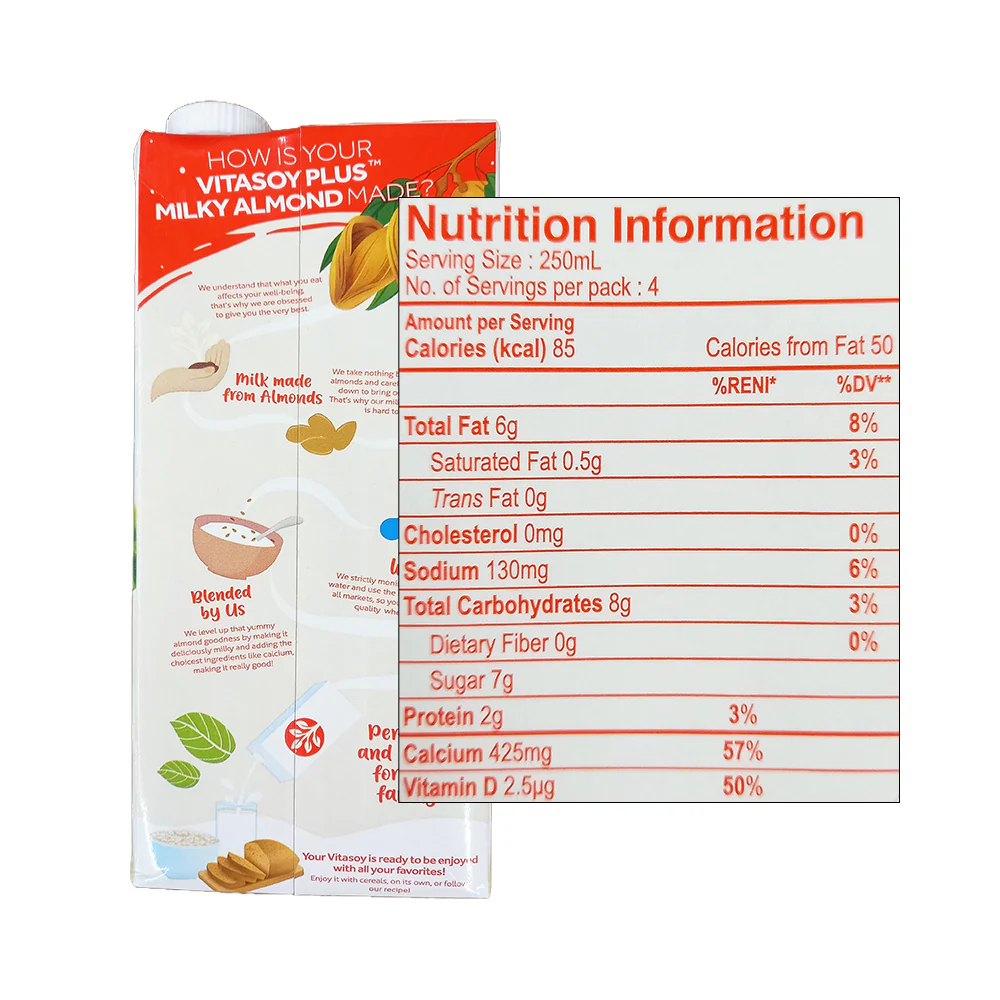 Vitasoy Almond Milk Drink Milky Almond 1L - Image 2