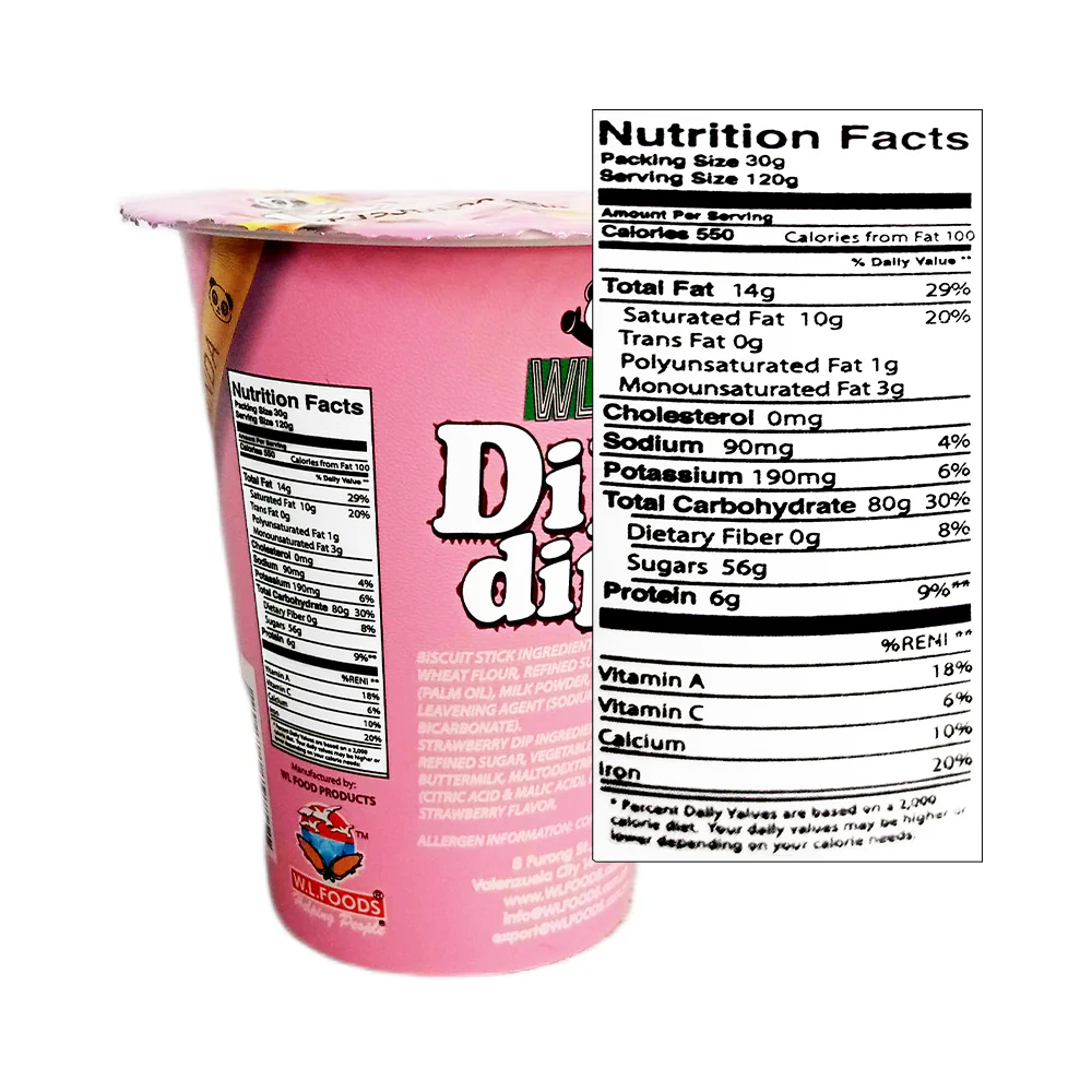 W.L. Dip Dip Biscuit Creamy Strawberry 30g - Image 2