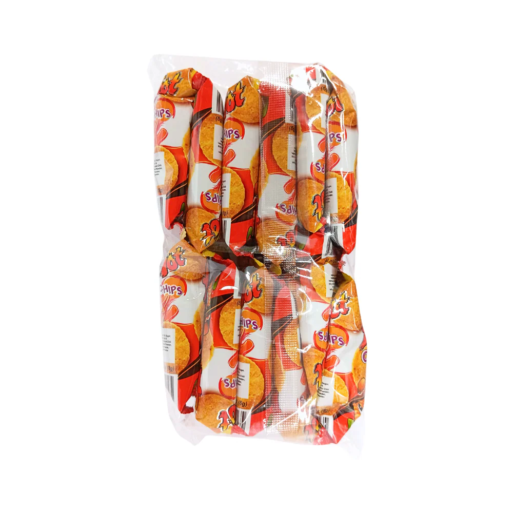 W.L. Hot Na Hot Corn Chips 8g x 12's - Image 2