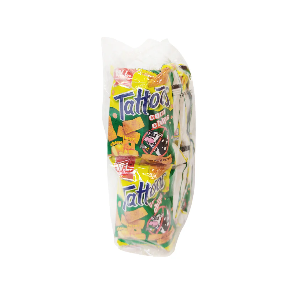 W.L. Tattoos Corn Chips Cheese Flavor 8g x 12's