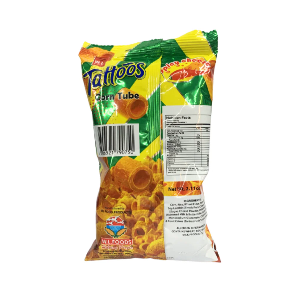 W.L. Tattoos Corn Tube Cheese 60g - Image 2