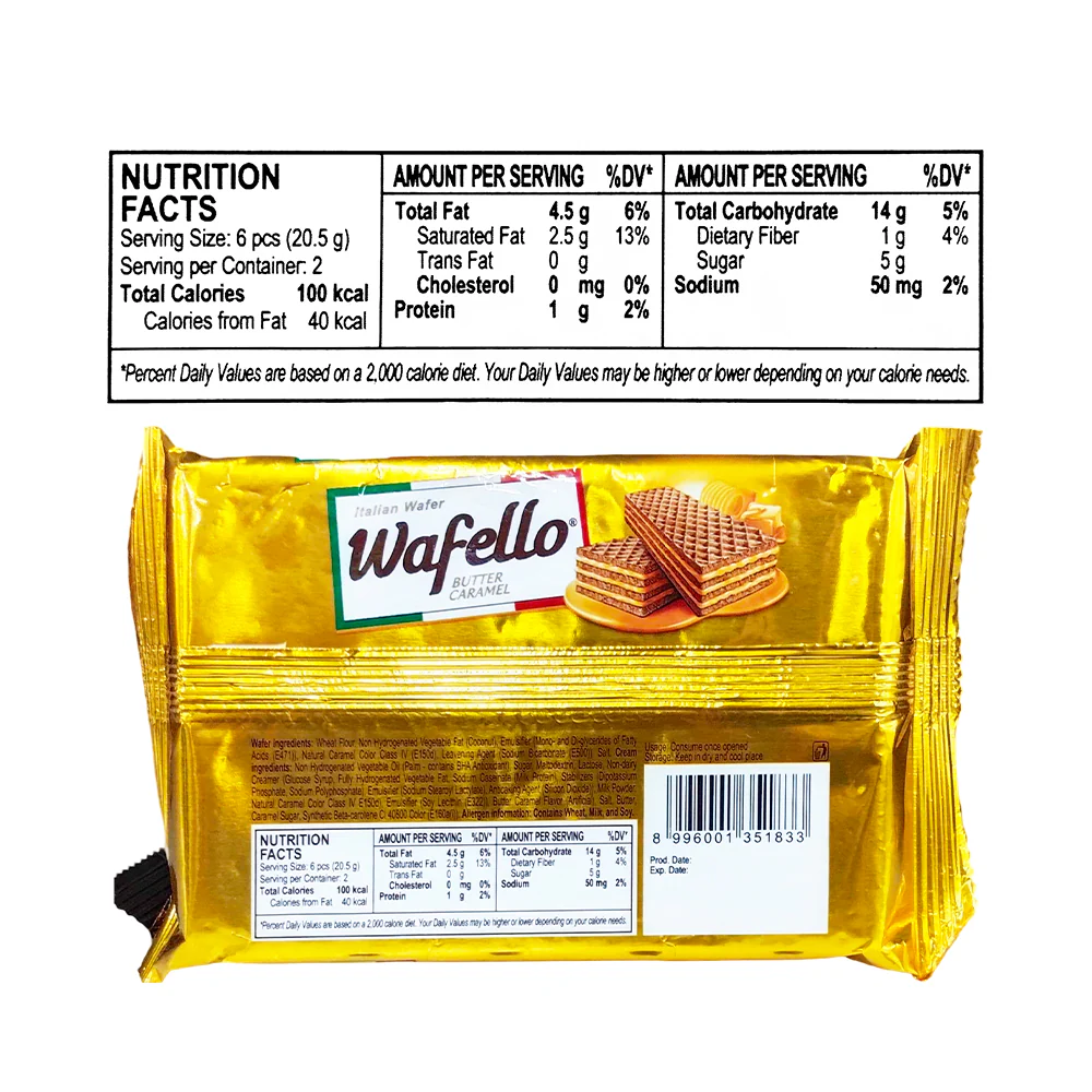 Wafello Italian Wafer Butter Caramel 48g - Image 2