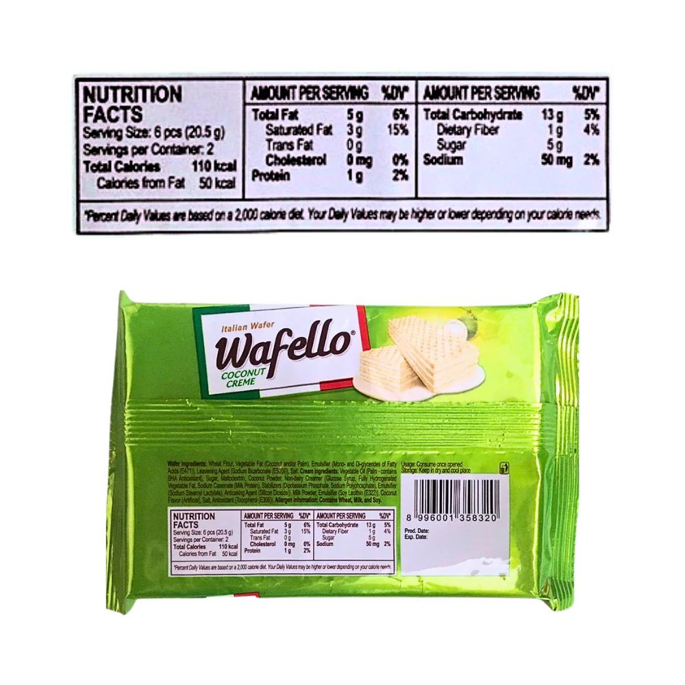 Wafello Italian Wafer Coconut Creme 48g - Image 3