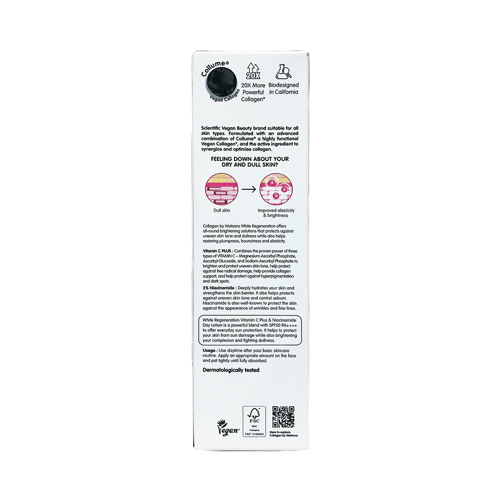 Watsons Collagen White Regeneration Day Lotion SPF 50 PA++++ 50mL - Image 3