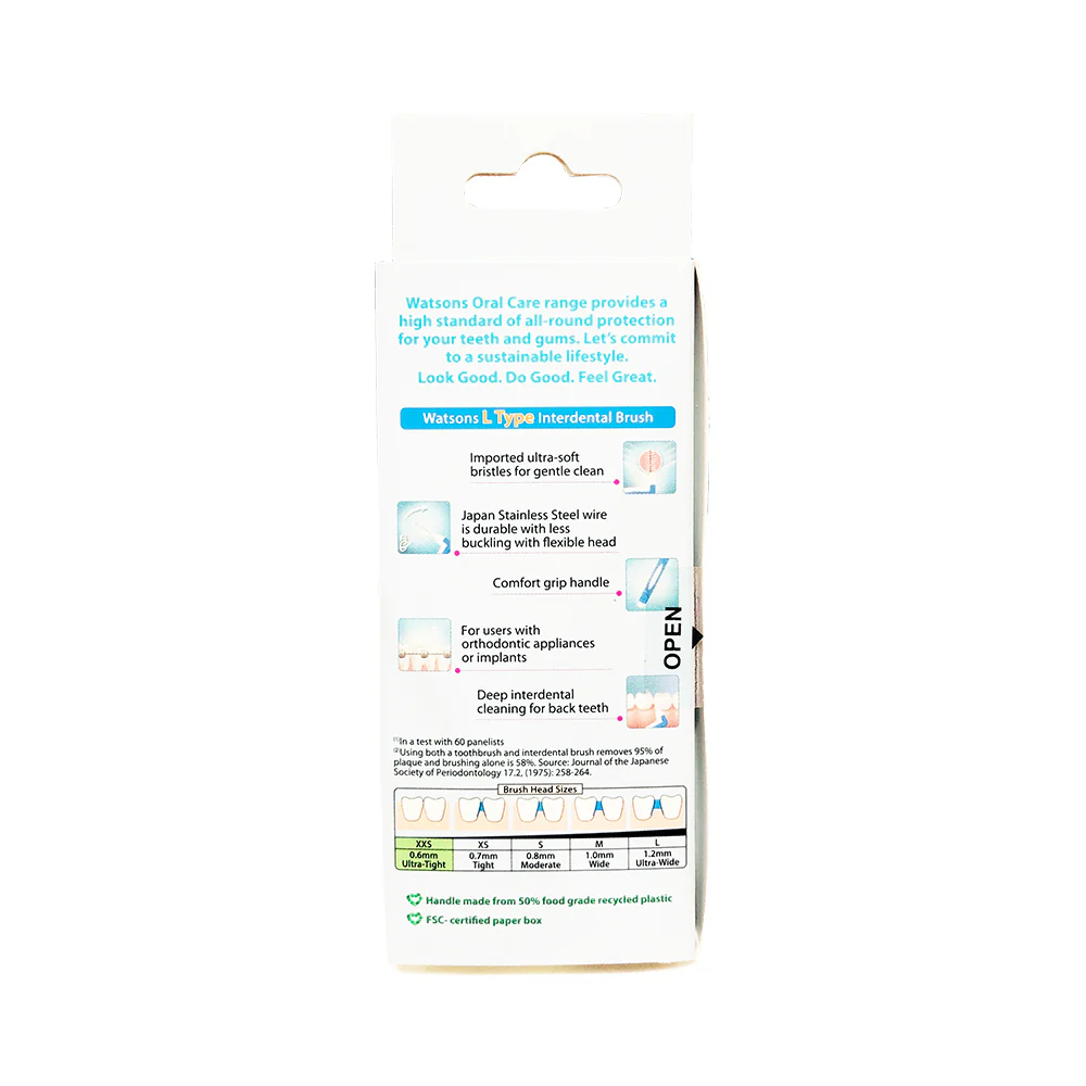 Watsons Gum Care Interdental Brush Ultra Soft Bristle & Easy Grip XXS 6's - Image 3
