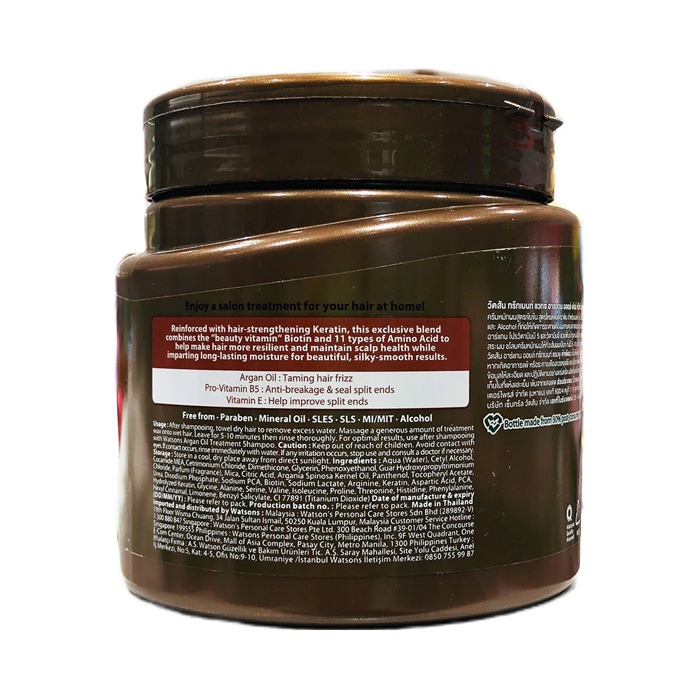 Watsons Love My Hair Anti Frizz Treatment Wax Argan Oil 500ml - Image 3