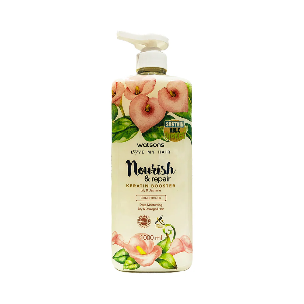 Watsons Love My Hair Nourish And Repair Keratin Booster Conditioner 1000ml - Image 2