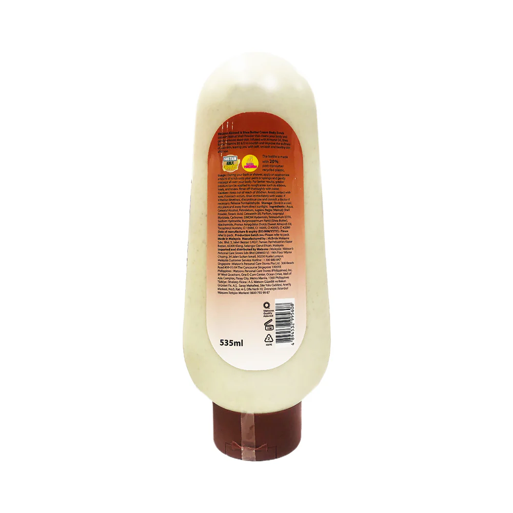 Watsons Love My Skin Almond And Shea Butter Nourishing Cream Body Scrub 535ml - Image 3