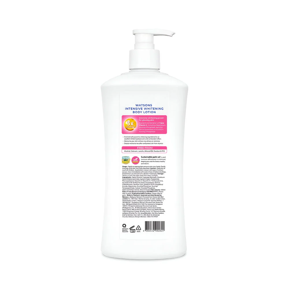 Watsons Love My Skin Intensive Whitening Body Lotion 500ml - Image 3