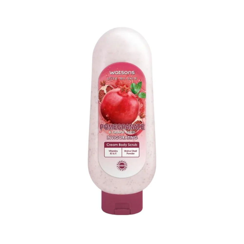 Watsons Love My Skin Pomegranate And Grape Seed Invigorating Cream Body Scrub 535ml - Image 2