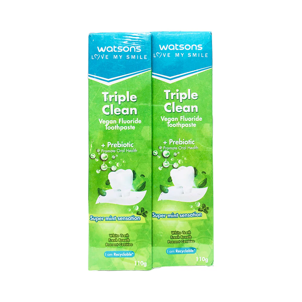 Watsons Love My Skin Triple Clean Vegan Fluoride Toothpaste 110g x 2's - Image 2