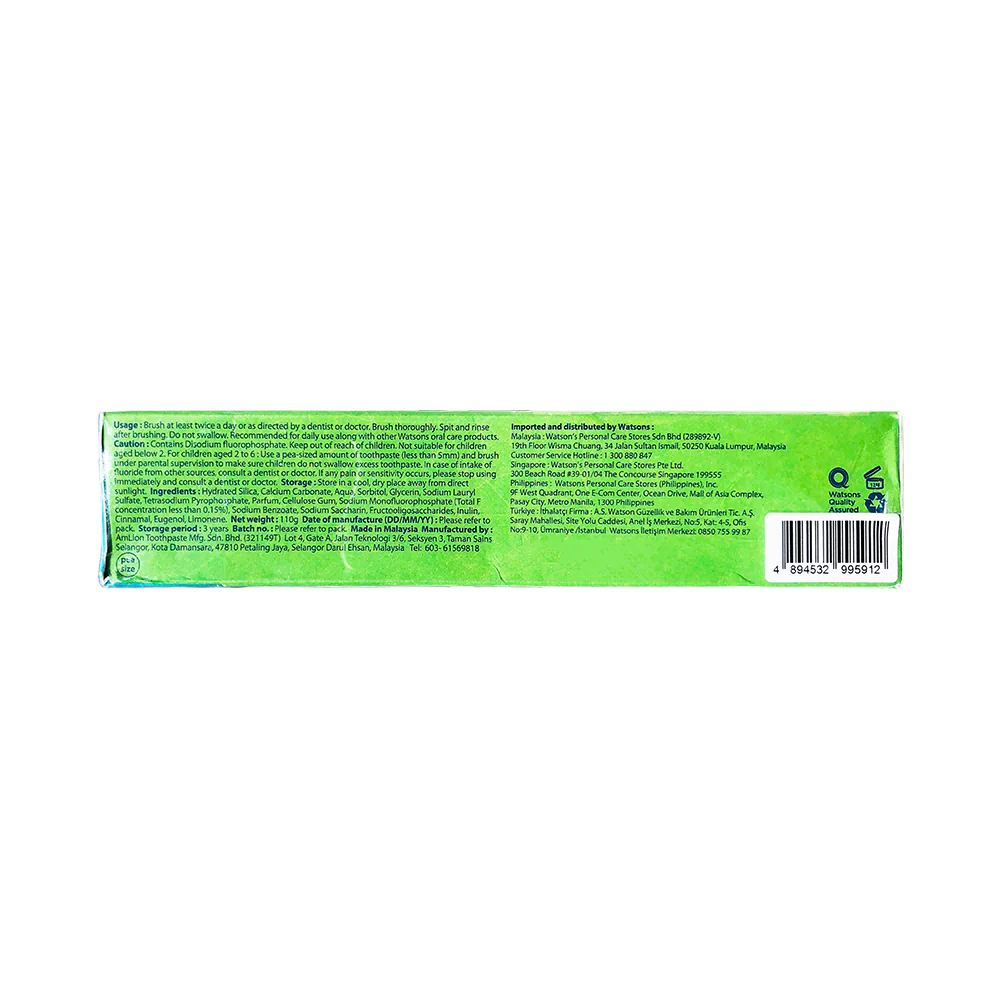 Watsons Love My Skin Triple Clean Vegan Fluoride Toothpaste 110g x 2's - Image 3