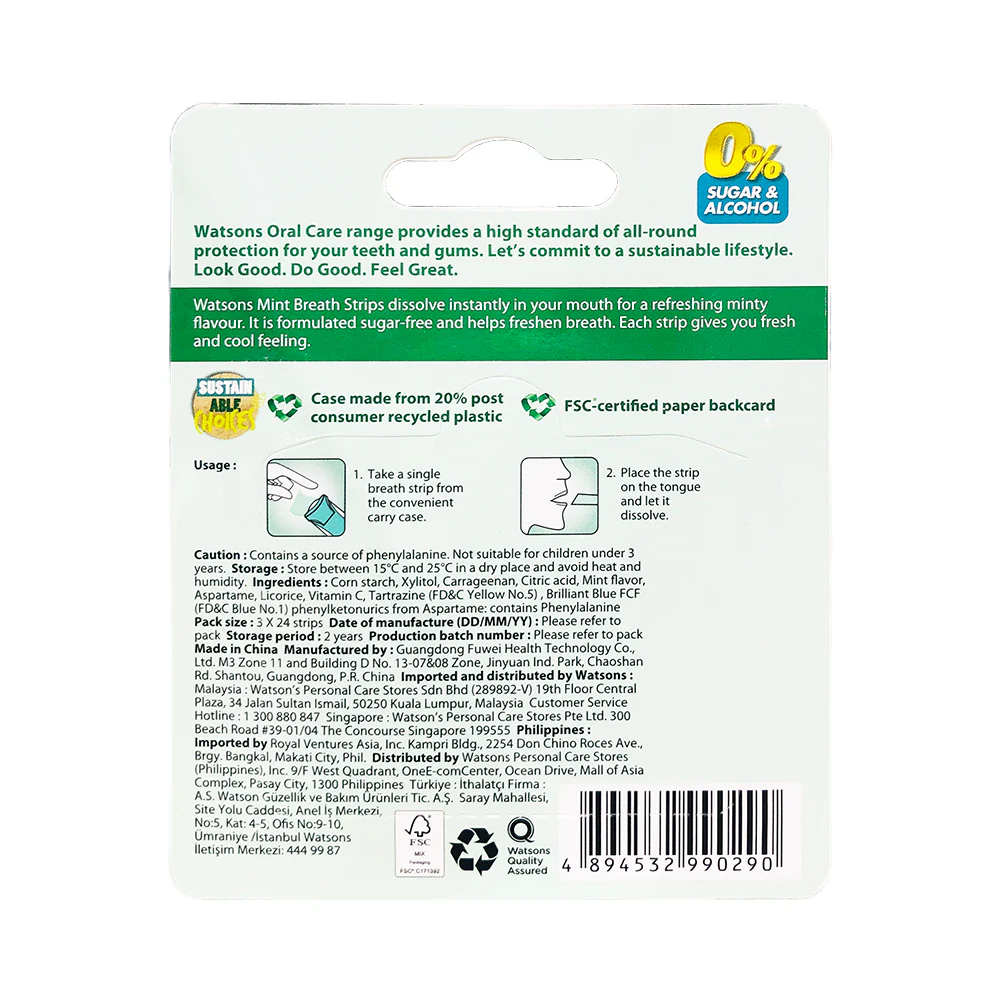 Watsons Love My Smile Breath Strips 3 x 24 Strips - Image 6