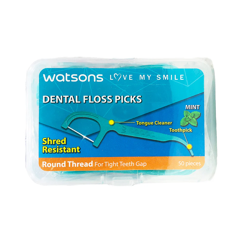 Watsons Love My Smile Dental Floss Picks Mint 50's - Image 2