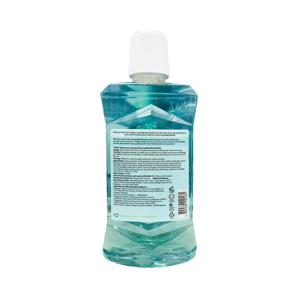 Watsons Love My Smile Herbal Mouthwash 500ml - Image 3
