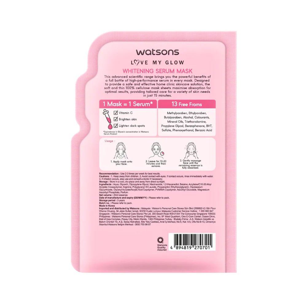 Watsons Whitening Serum Mask 25ml 1's - Image 3