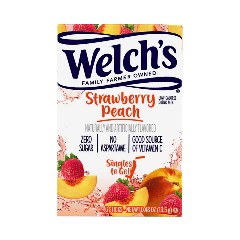 Welch's Strawberry Peach Singles to Go Zero Sugar 13.5g - Image 2