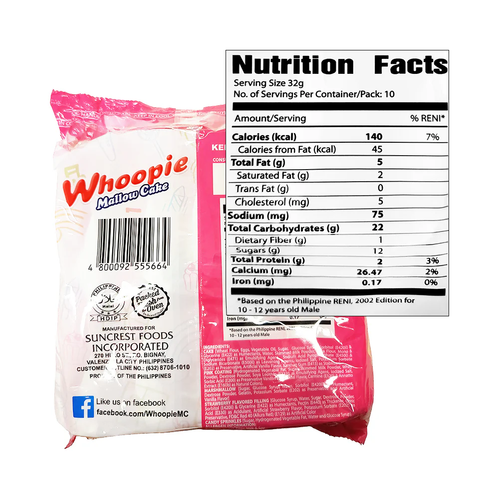 Whoopie Marshmallow Strawberry Blow Out 32g x 10's - Image 2