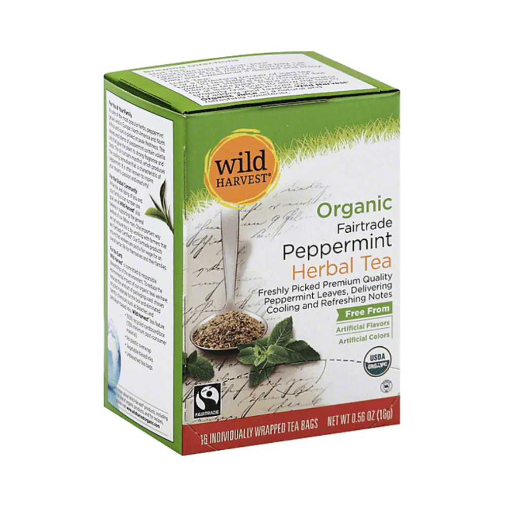 Wild Harvest Organic Fairtrade Peppermint Herbal Tea 16g - Image 2