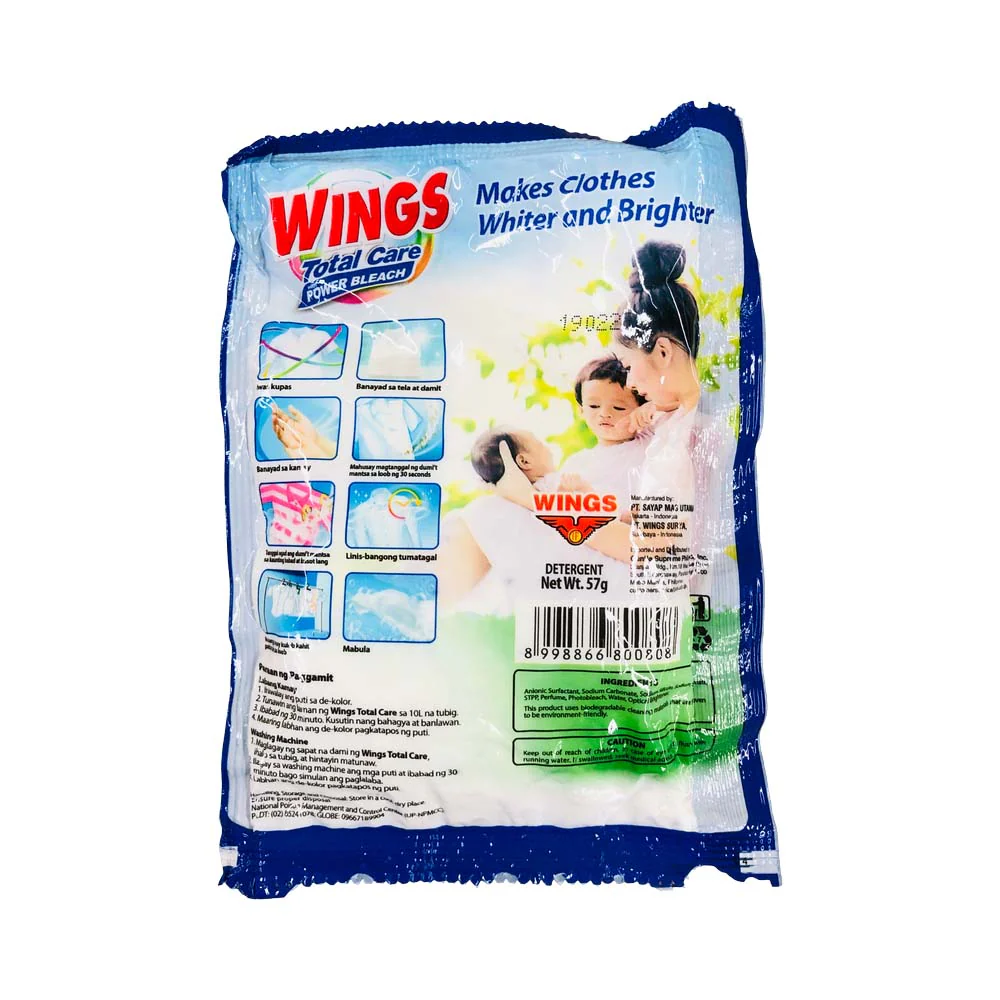 Wings Detergent Powder Oxy White 57g - Image 2