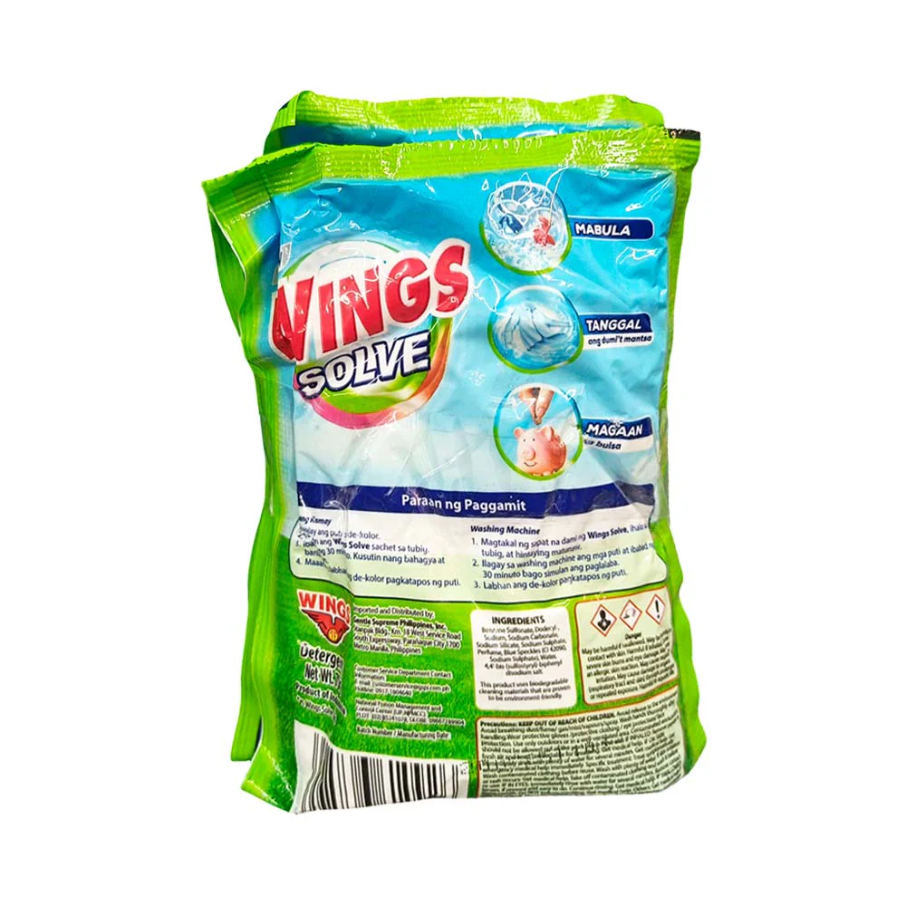 Wings Solve Detergent Powder 70g x 6's + 1 - Image 2