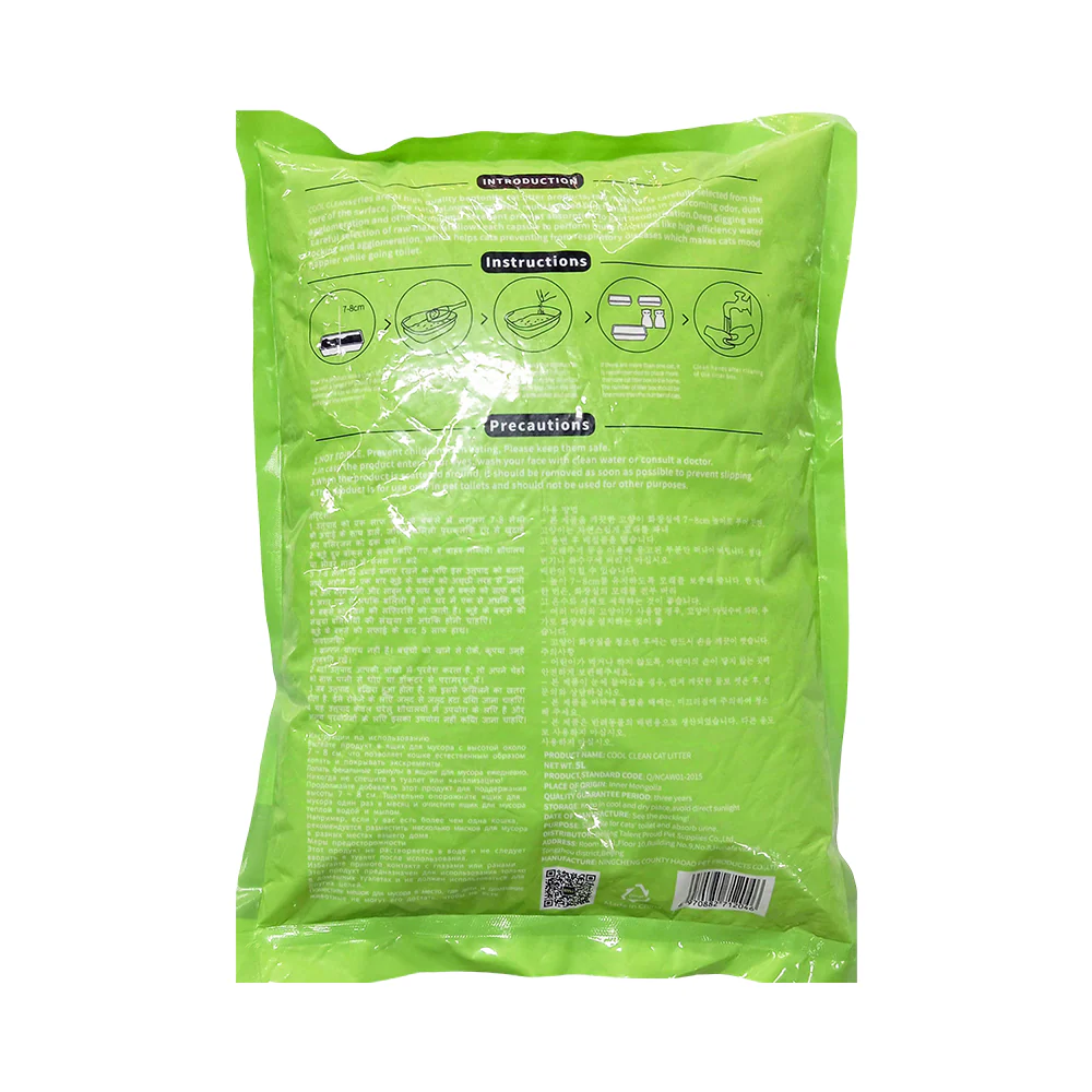 WOF Cool Clean Cat Litter Apple 5L - Image 2