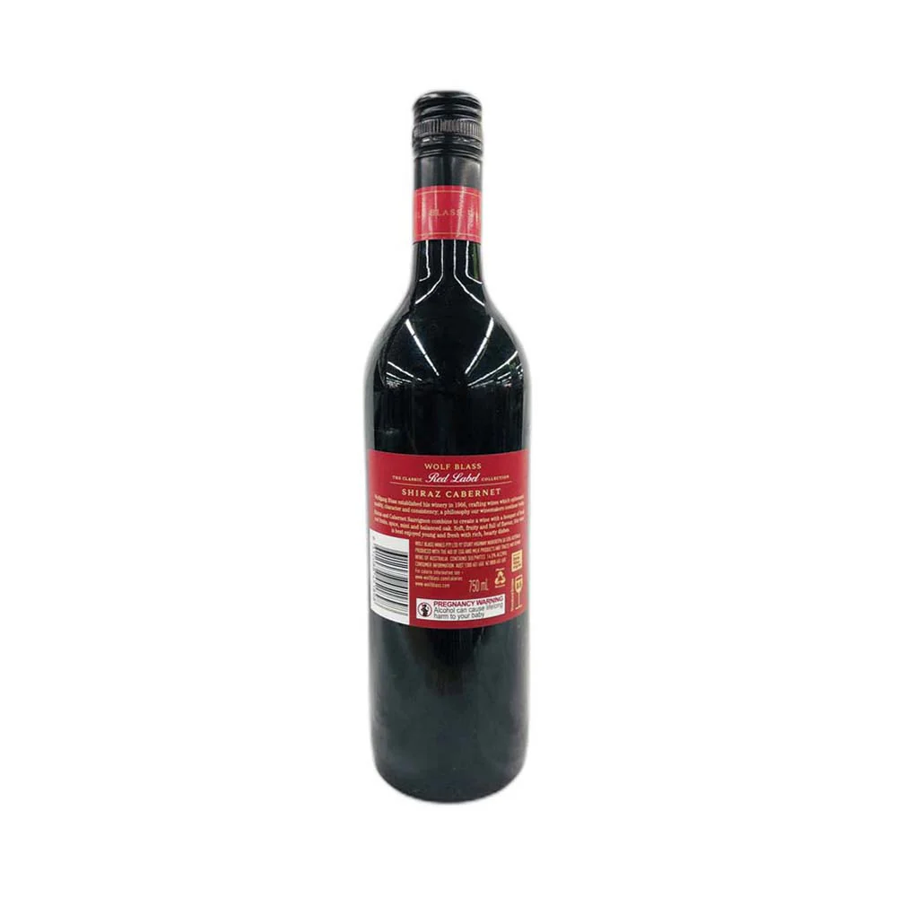 Wolf Blass Red Label Shiraz Cabernet Sauvignon Red Wine 750ml - Image 3