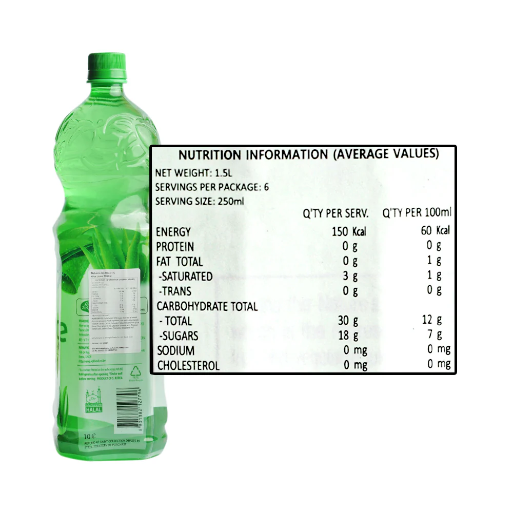 Woongjin Dr Aloe Juice 1500ml - Image 2