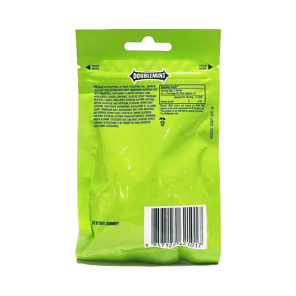 Wrigley's Doublemint Chewing Gum Peppermint Resealable Bag 25's - Image 2