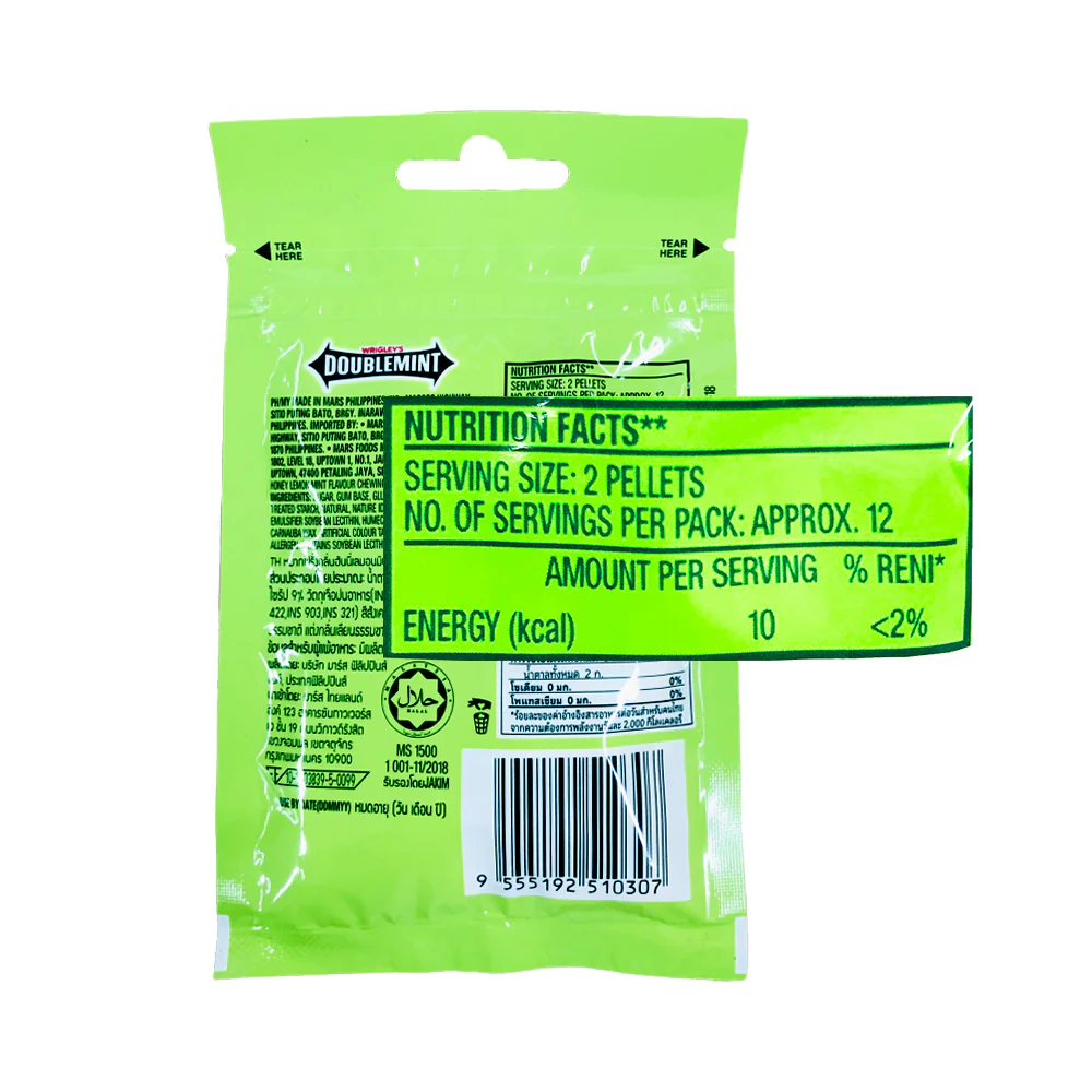 Wrigley's Doublemint Honey Lemon Reseaable 36.5g - Image 2