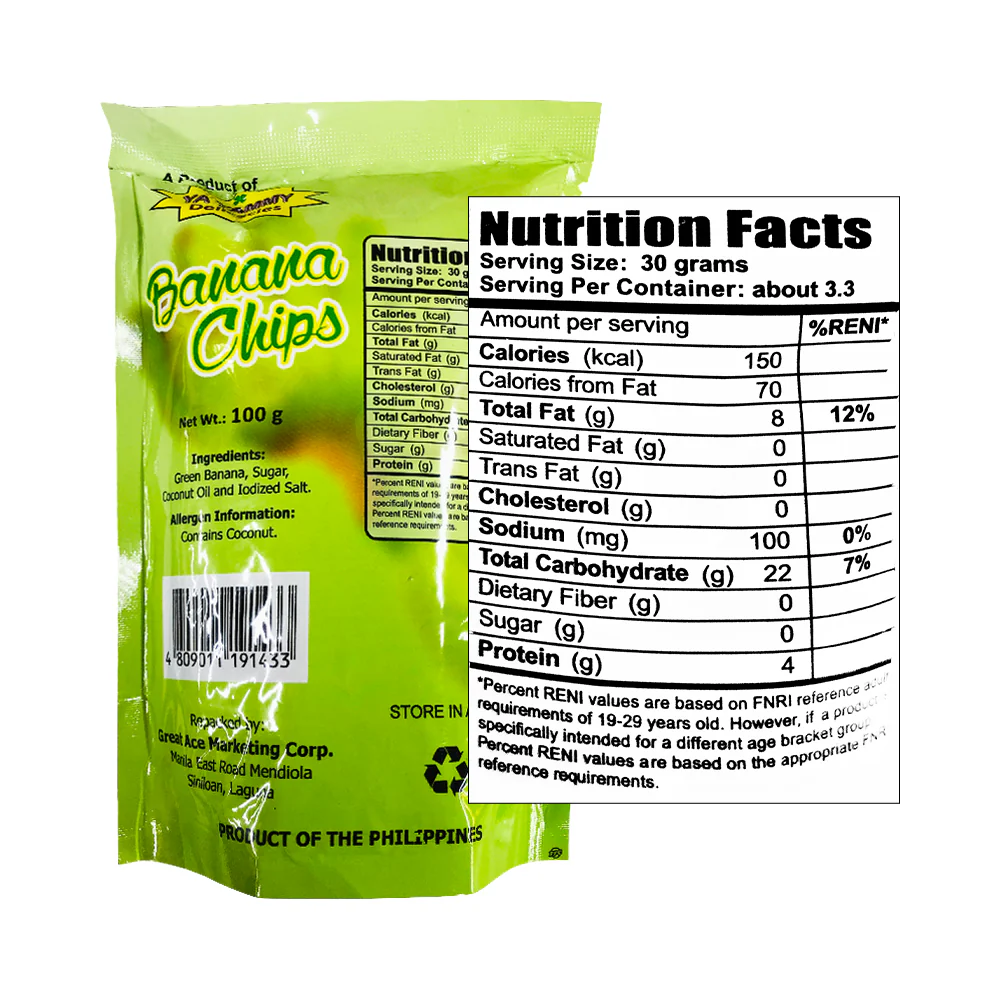 Ya Yammy Banana Chips 100g - Image 2