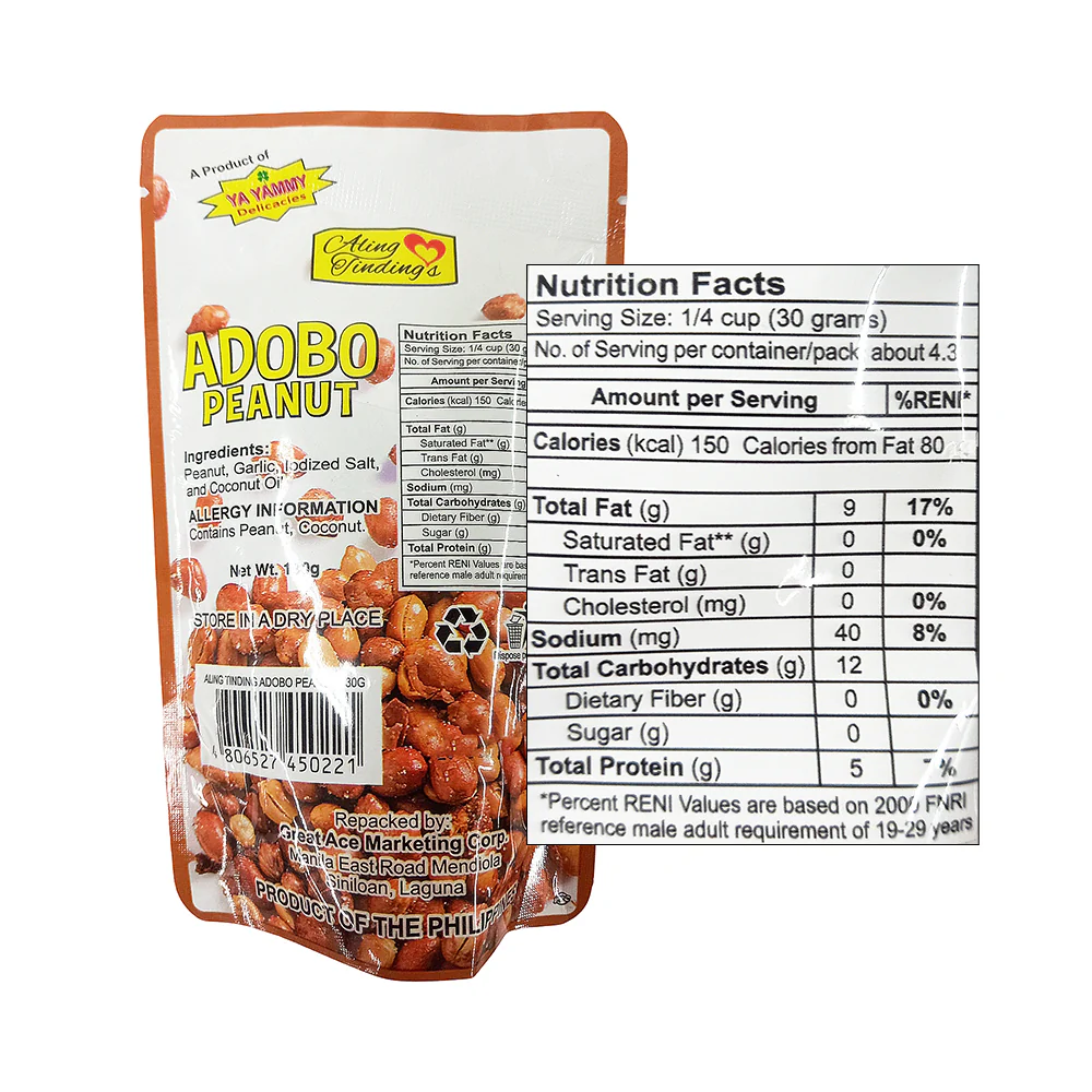 Ya Yammy Nuts Adobo Peanuts 130g - Image 2