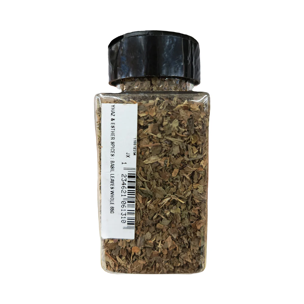 Yhaz And Esther Spices Basil Leaves Whole 65g - Image 2