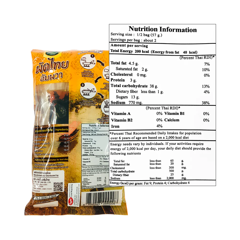 Yoksiam Authentic Thai Pad Thai Meal Kit Original 115g - Image 2