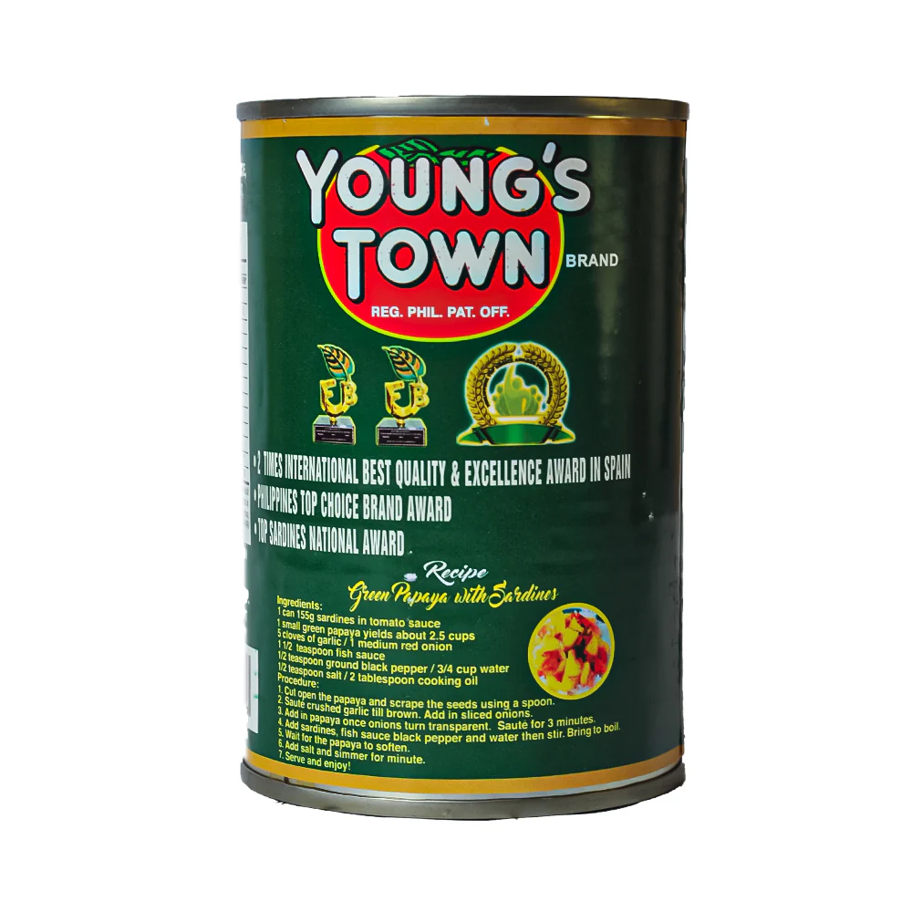 Young's Town Sardines In Tomato Sauce 425g - Image 2