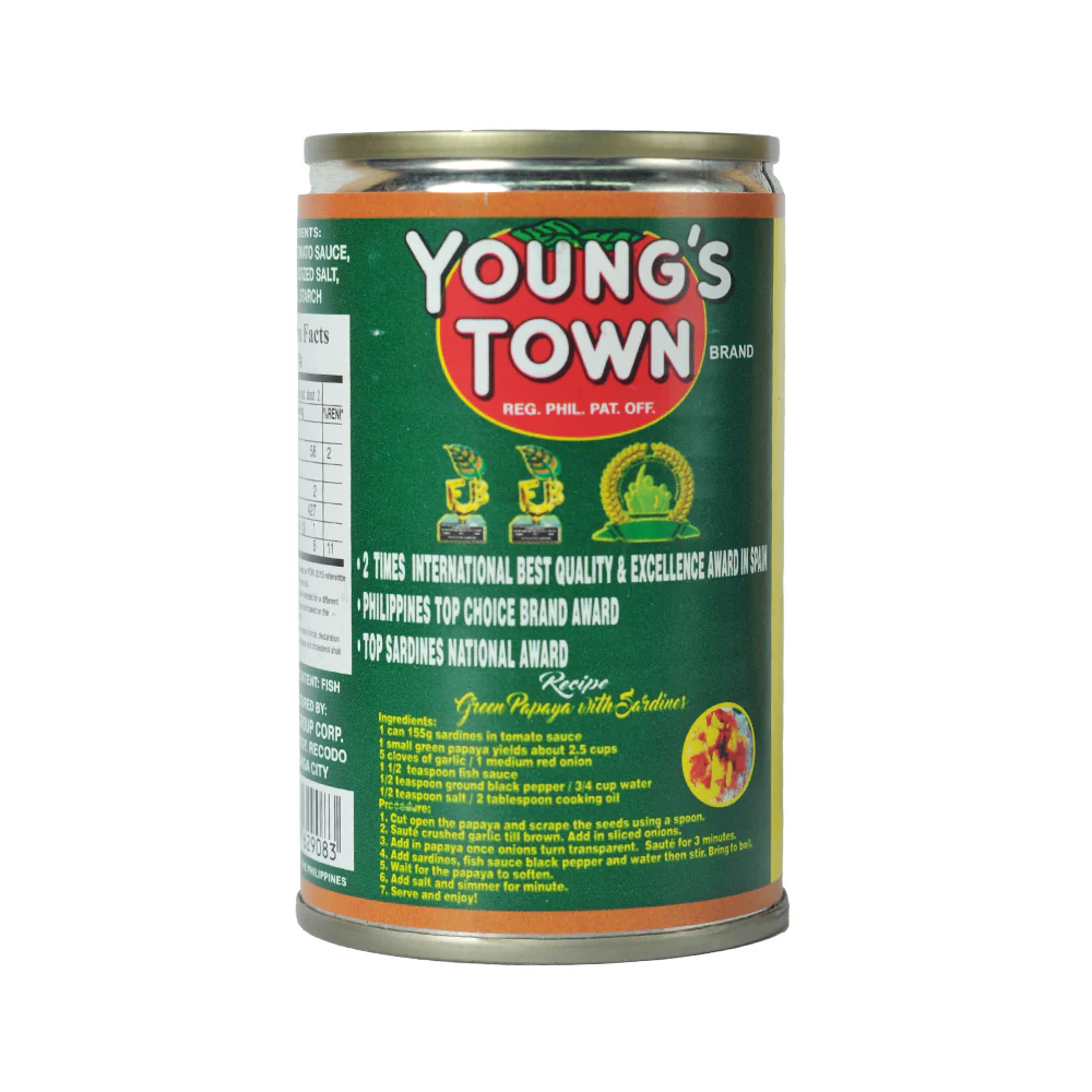 Young's Town Sardines In Tomato Sauce EOC 155g - Image 2