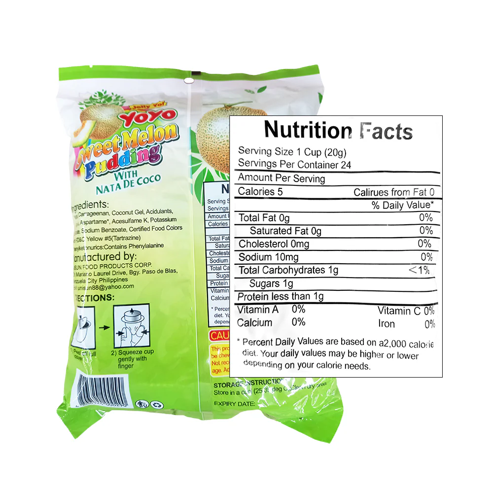 Yoyo Sweet Melon Pudding with Nata de Coco 24's - Image 2