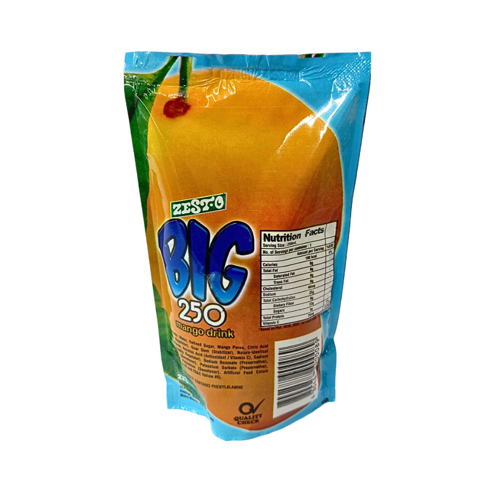 Zest-O Big 250 Juice Drink Mango 250ml - Image 2