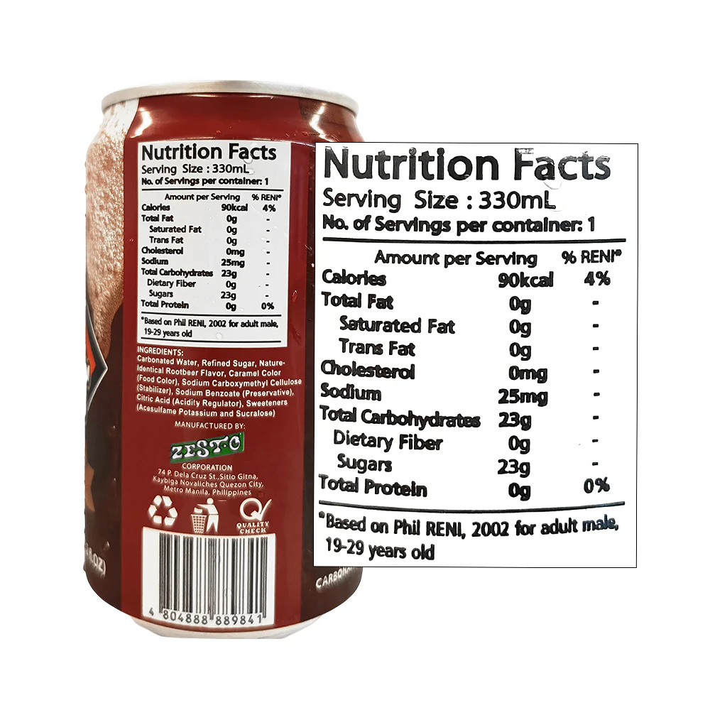 Zest-O Root Beer Can 330ml - Image 2
