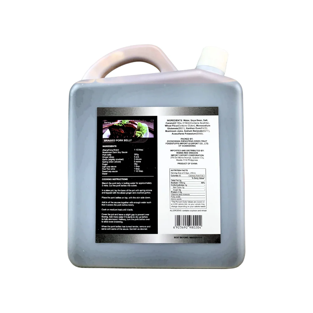 Zheng Feng Mushroom Dark Soy Sauce 1.79L (5lbs) - Image 2