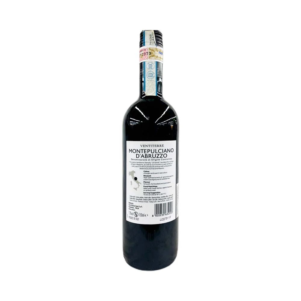 Zonin 20 Ventiterre Montepulciano D'Abruzzo 750ml - Image 3