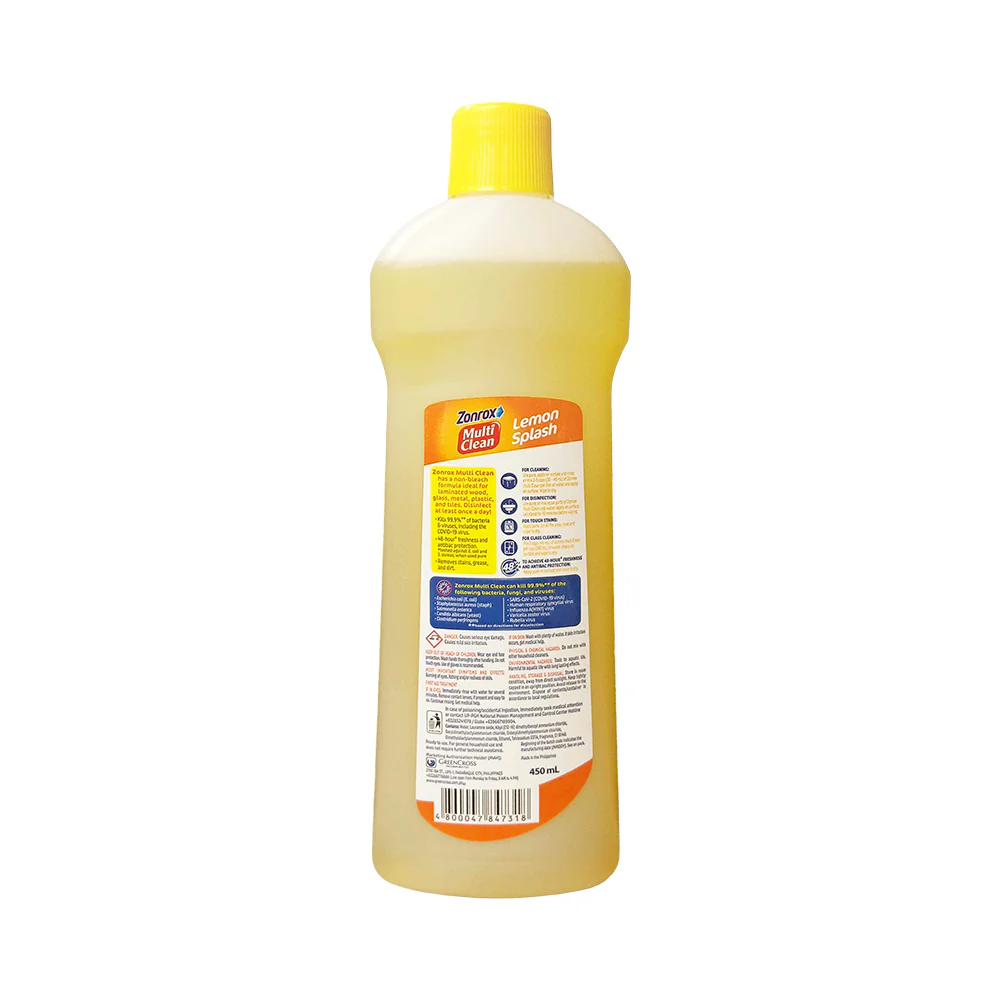 Zonrox Multi Clean Lemon Splash 450ml - Image 2